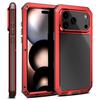 For iPhone 17 Pro Case Silicone+Metal Phone Cover with Tempered Glass Screen Protector