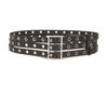 Punk Style Rivet Multi-hole Personalized Belt Decor European And American Fashion Three-row Pin Buckle Belt Trendy Pants Belt In Stock