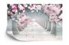 Photomural 3D Wallpaper Pink Jewelry Flowers Self-Adhesive Mural 368x280