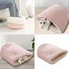 Plush Cat Winter Sleep Sack Soft Insulated Cat Nest for Cold Weather Comfortable Pet Warm Lounger Bed Rest Cushion
