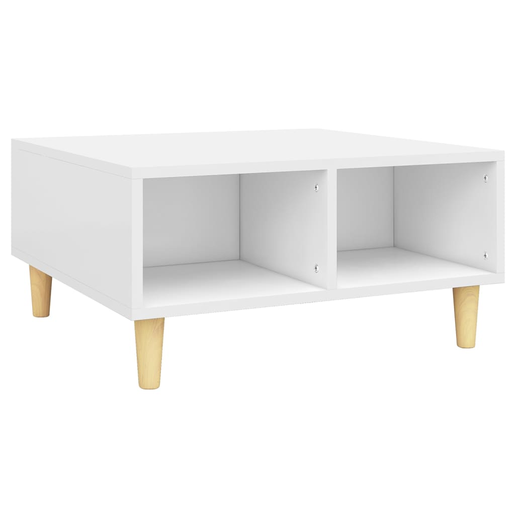 Coffee Table White 60 X 60 X 30 Cm Engineered Wood
