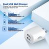 1/5Pcs USB Wall Chargers Block Power Adapter 2.1A Dual-Port Fast Charging Plug Cube Charger Adapter For IPhone For Samsung