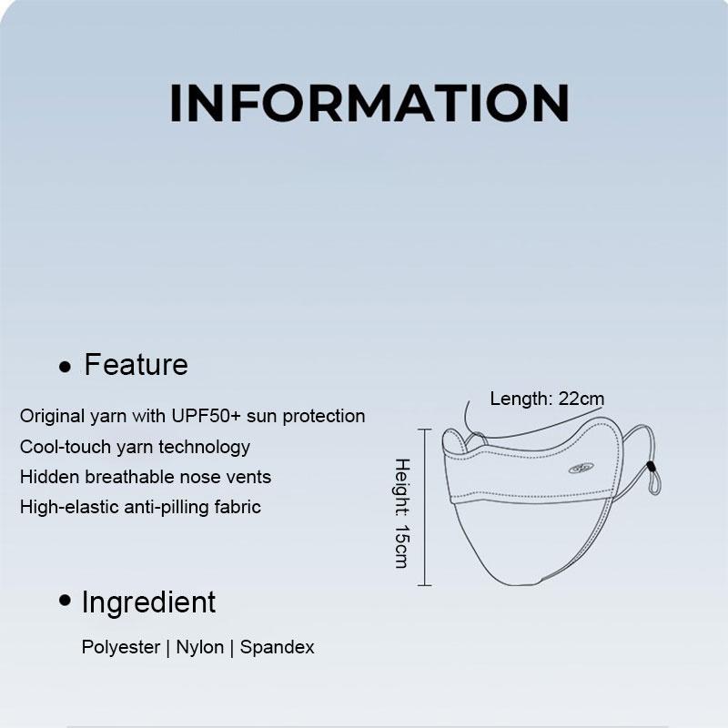 Summer Ice Silk Uv Protection Face Mask For Men, Outdoor Sun Shield Face Cover With Eye Corner Guard