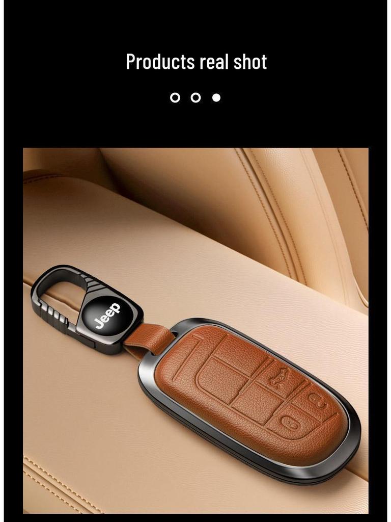 Jeep Key Cover Compatible with Compass, Cherokee, Commander, Grand Cherokee Key Shell