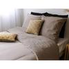 Housse couette + 2 taies gaze de coton 220 x 240 cm Zig zag sable