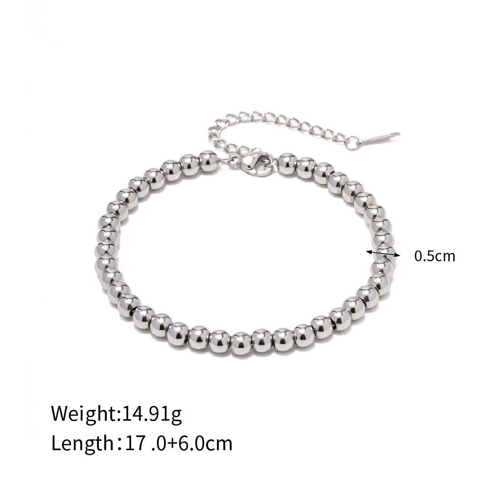 Glow Jewelry, Stainless Steel Bracelet, Simple Wind, Titanium Steel Bracelet, Steel Ball Bracelet