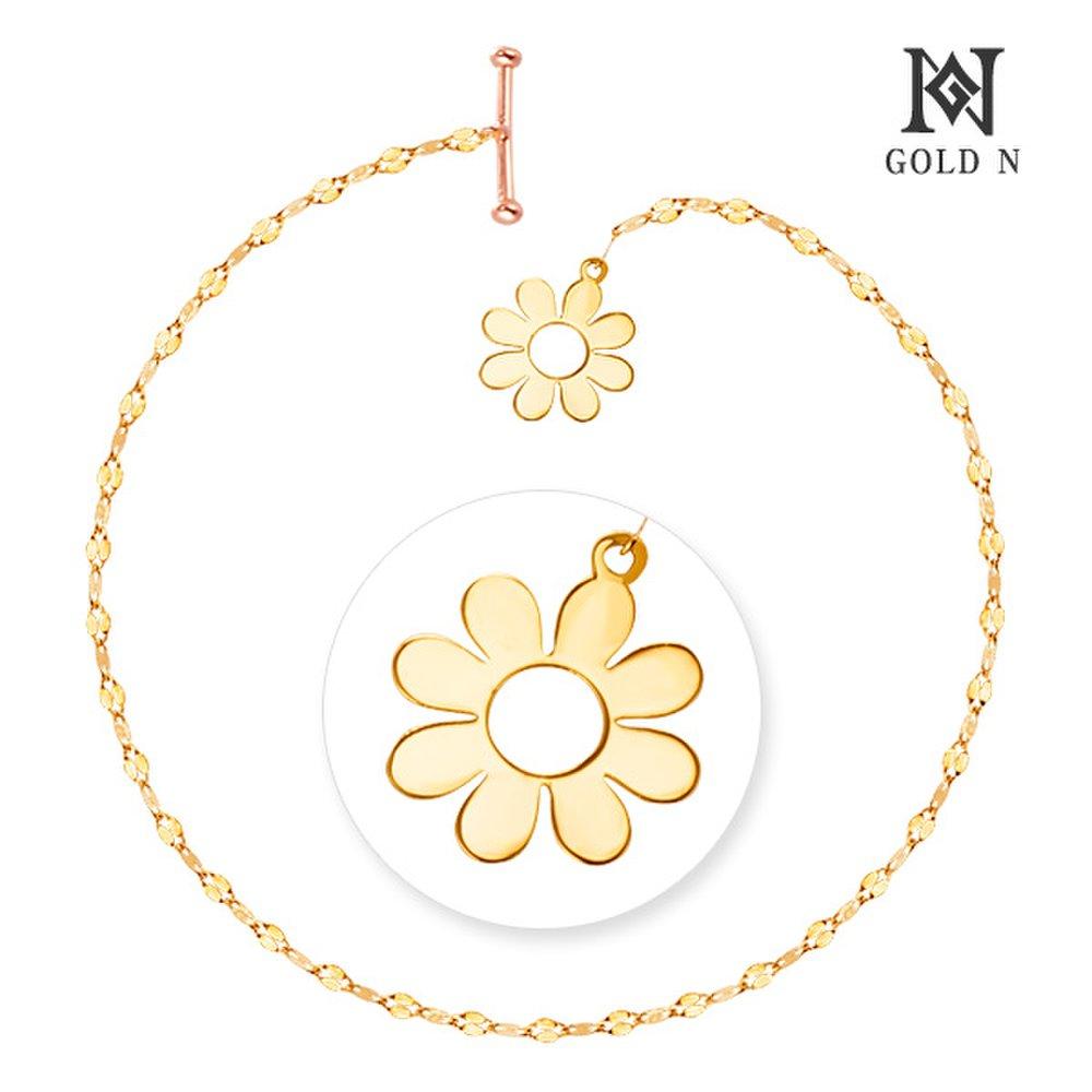 Gold N 14K Rich Flower Bracelet Combination
