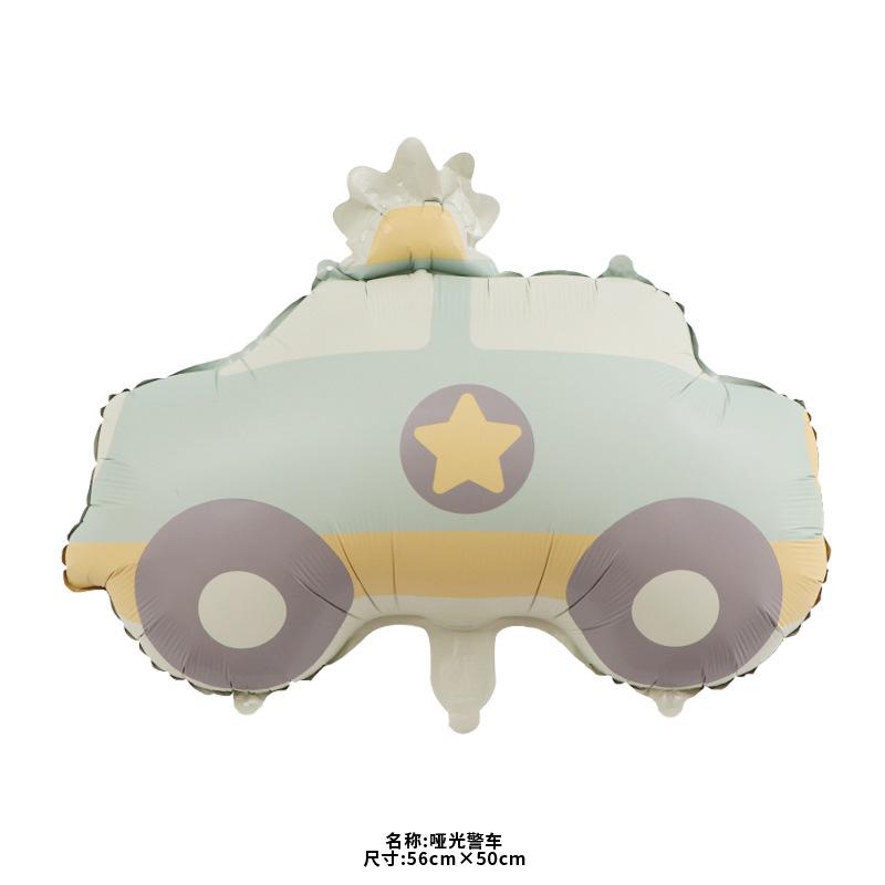 Cute Matte Matte Car Airplane Bear Rainbow Aluminum Film Balloon Children's Birthday Arrangement Balloon