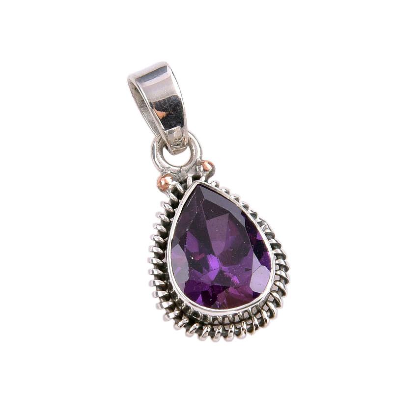 Natural Alexandrite Gemstone Handmade 925 Solid Sterling Silver Pendant 1" H7m85