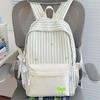 Schoolbag new Korean version cute high school student striped ins schoolbag high value backpack simple student large capacity backpack