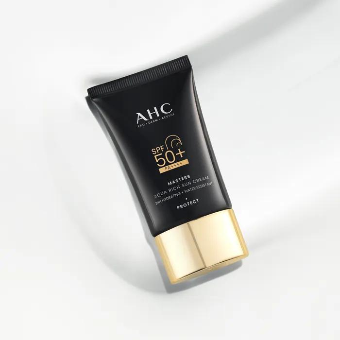 AHC Masters Aqua Rich Sun Cream 50ml (SPF50+/PA++++) + Prep Reset Cleansing Foam 30ml