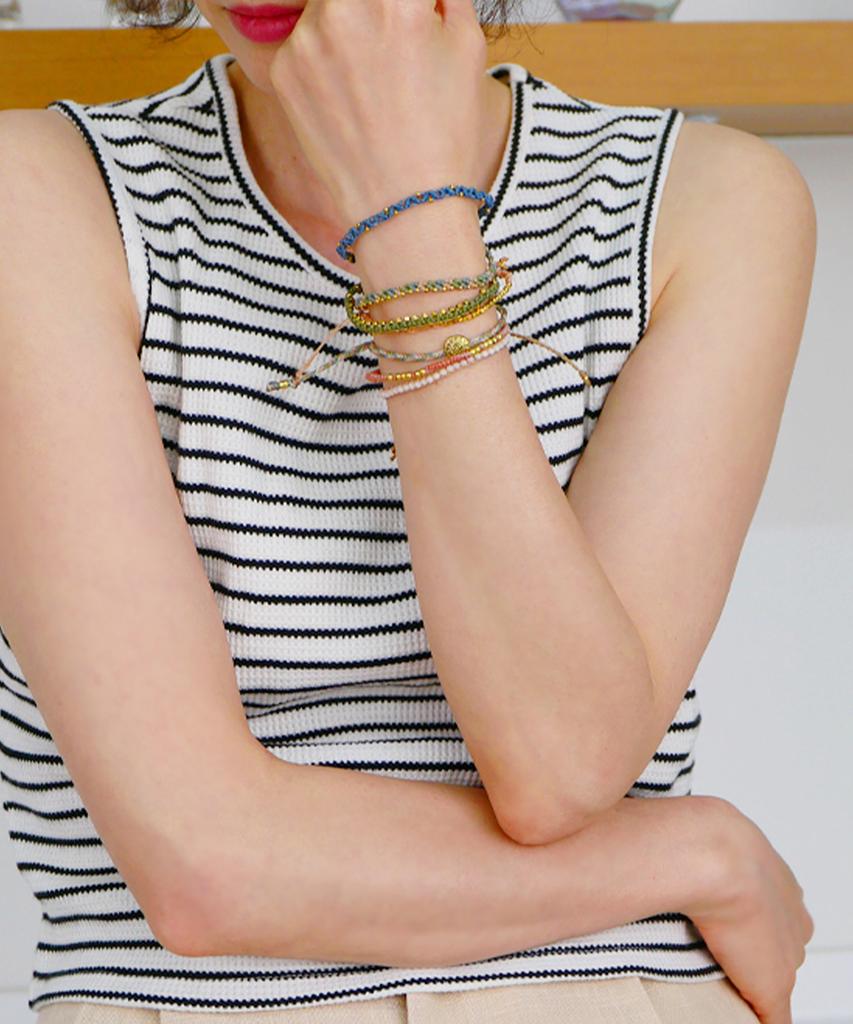 Wakami Summer Morning Earth 0604-50 Knot Bracelet