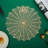 Halloween Table Place Mat Creative Plastic Spider Web Place Mat Waterproof Oil-proof Heat Insulation Bowl Mat Reusable Anti-scald Pad Kitchen Supplies