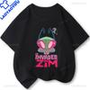 T-Shirts Invader Zim T-Shirt Streetwear Harajuku Grafik Kurzarmshirt Günstige Kleidung Polyester Lustige Cartoon-Oberteile