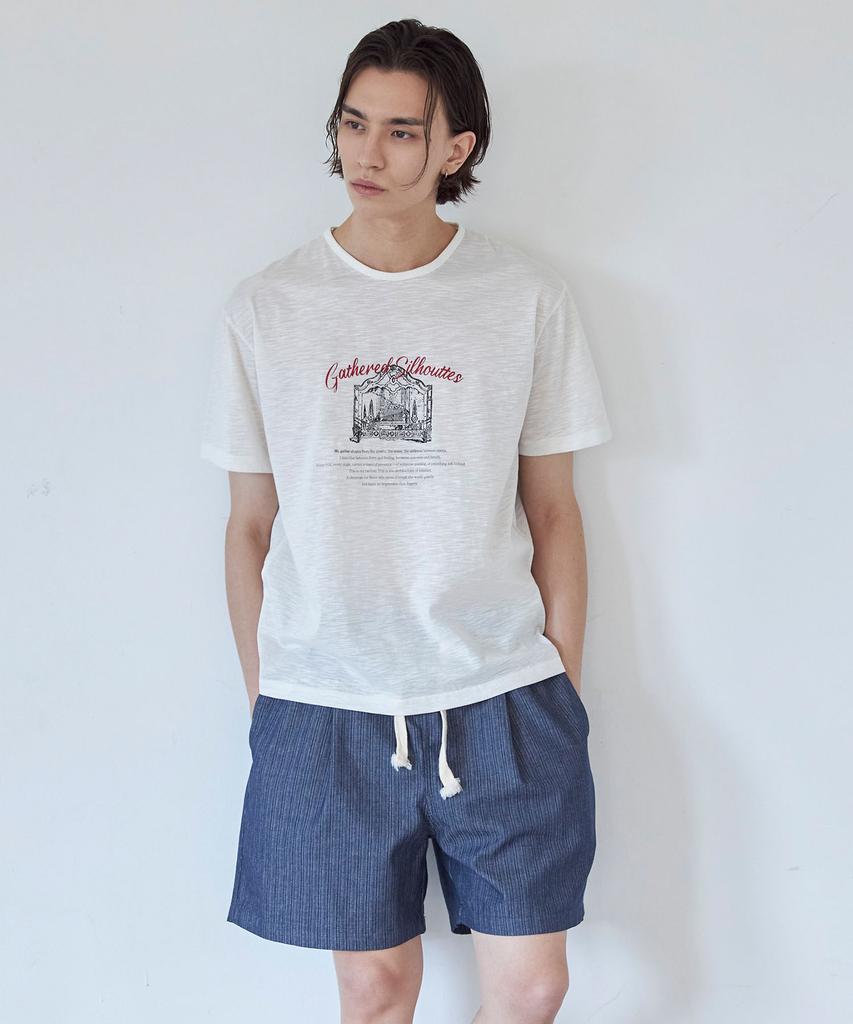 SENTAIR Silhouette Half T-Shirt _Ivory