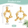 UNICRAFTALE 8pcs Golden Spring Clasps Stainless Steel Spring Ring Clasps Closed Ring Clasps Smooth Surface Clasp Connector Findings for DIY Jewelry