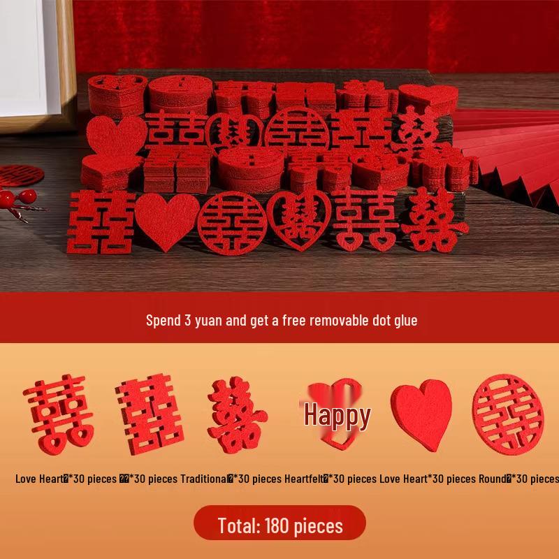 Double Happiness Wedding Bed Decor: Hand-Thrown Fruit Plate & Creative Scattering Decoration