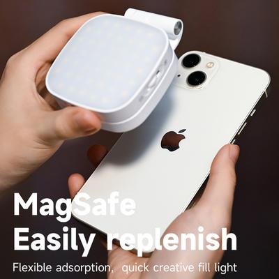Compatible With MagSafe Mini Phone Light Rechargeable Portable Mirror LED for Selfie Makeup Video Conference With iPhone Android