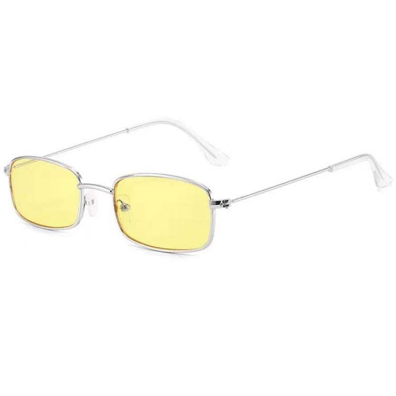 Sonnenbrillen für Damen und Herren, Vintage, rechteckig, klassisch, kleine Sonnenbrille aus Metall, Damenmode, Sommer, Outdoor, Autofahren, Urlaub