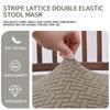 New Anti-slip Chair Cushion Cover Soft Elastic Dining Chair Cover Striped Grid Chair Slipcover For Office Home Seats
