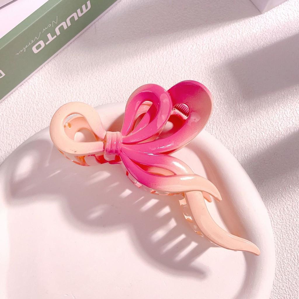 

Large Color Bow Ribbon Hair Clip Fairy Air Pan Hair Elegant Shark Clip Simple Hair Accessories
