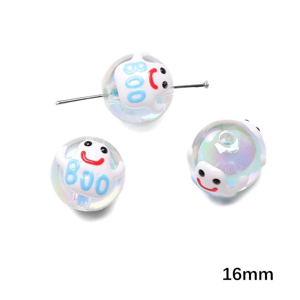 Acrylic Three-Dimensional Painted Beads Cartoon Colorful Hand-Painted Beads DIY Bracelet Mobile Phone Chain Accessories Fashion Handmade
