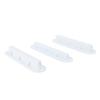 3PCS Fin Box Set PVC Surfboard Surf Fins Plugs Set with Screws Key for Paddle Board Fin Replacement White