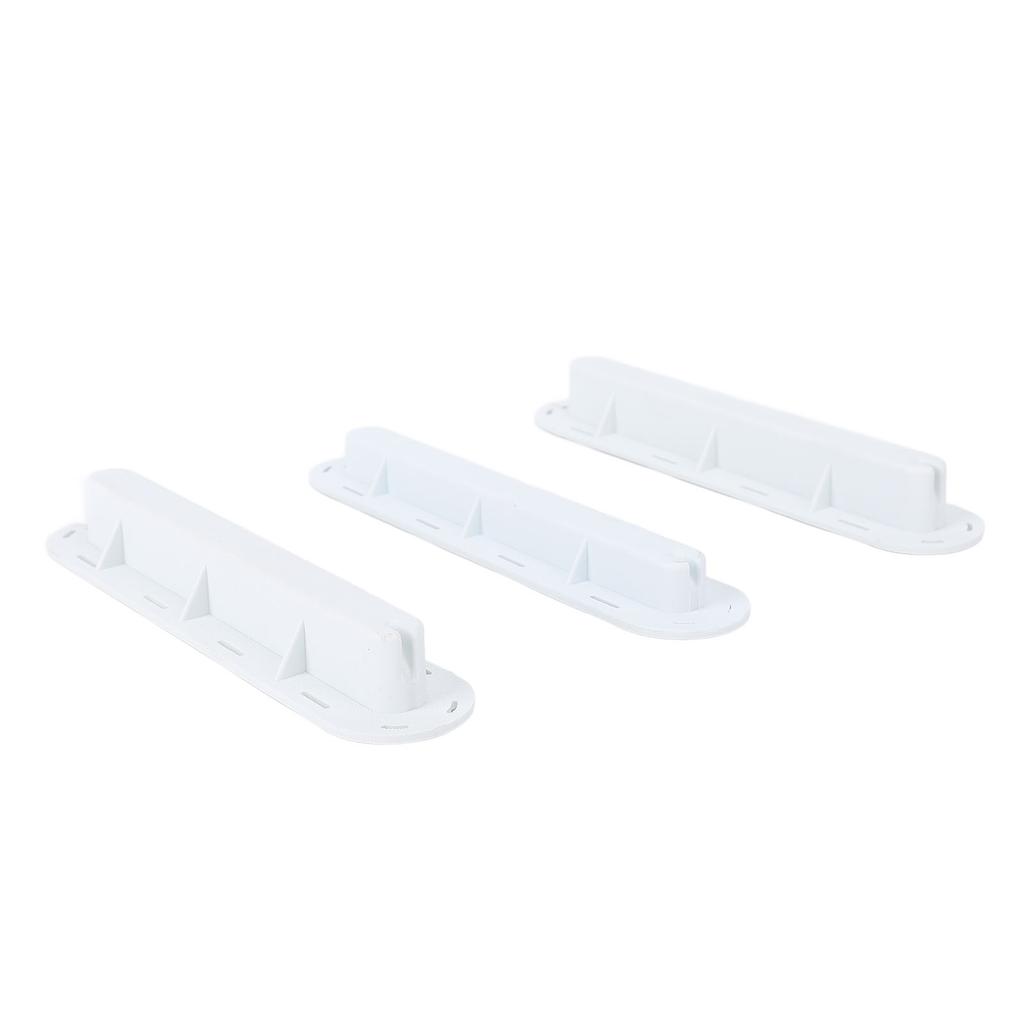 3PCS Fin Box Set PVC Surfboard Surf Fins Plugs Set with Screws Key for Paddle Board Fin Replacement White