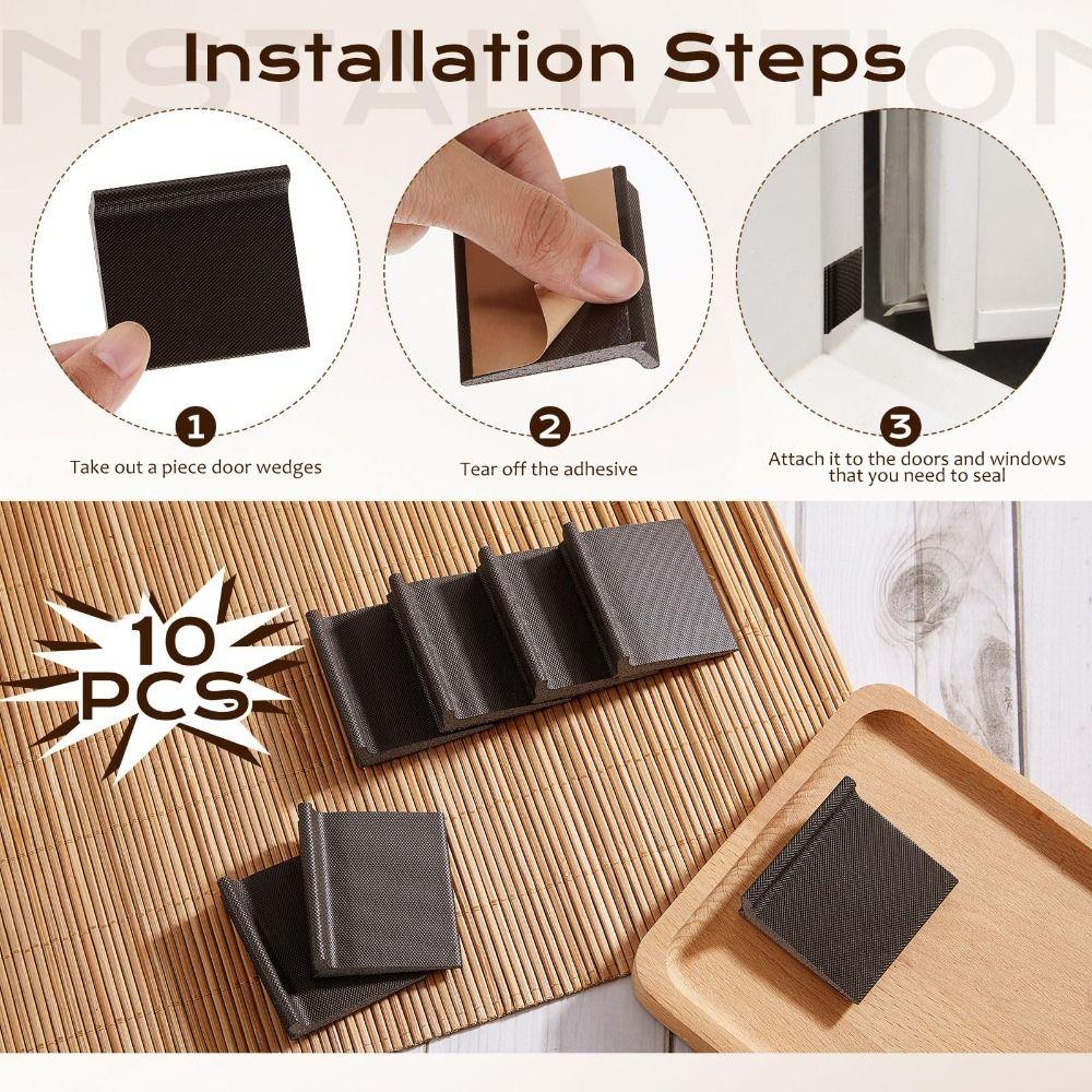 10 Pcs Corner Foam Door Corner Seal Self Adhesive Weatherstripping Draft Stopper Home Improvement