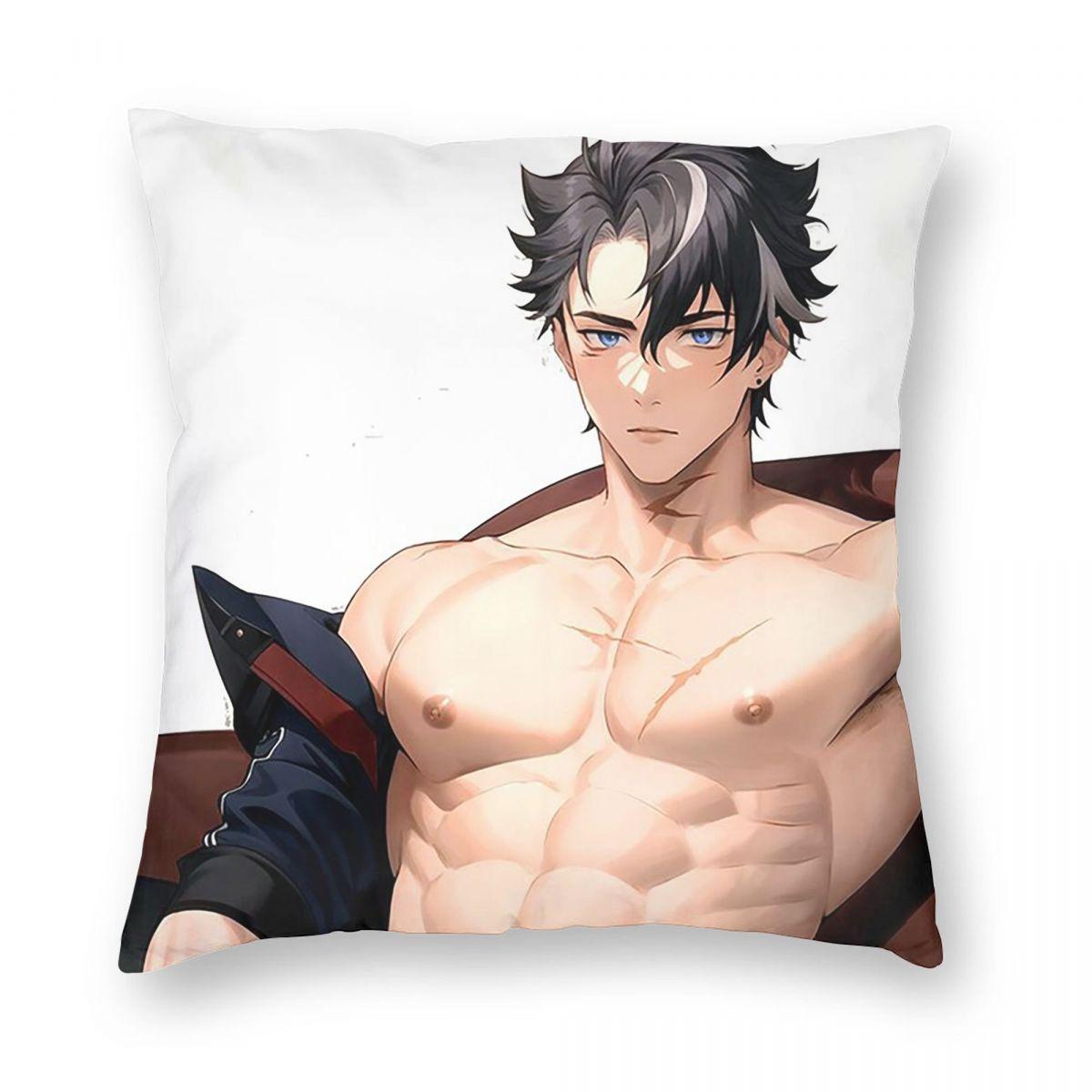 

Wriothesley Genshin Impact Square Pillowcase Pillow Cover Cushion Throw Pillow for Home Sofa Living Room 30cm x 30cm