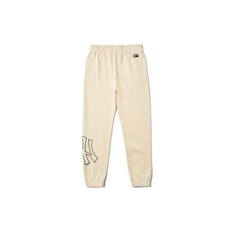 New MLB Knitted Sports Pants Unisex Beige 3ATPB0214-50BGL