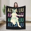 Alysa Liu Krasobruslení Retro Deky Flanelové Jaro/Podzim Multifunkční Měkké Přehozy na Postel pro Domov Auto Přehozy