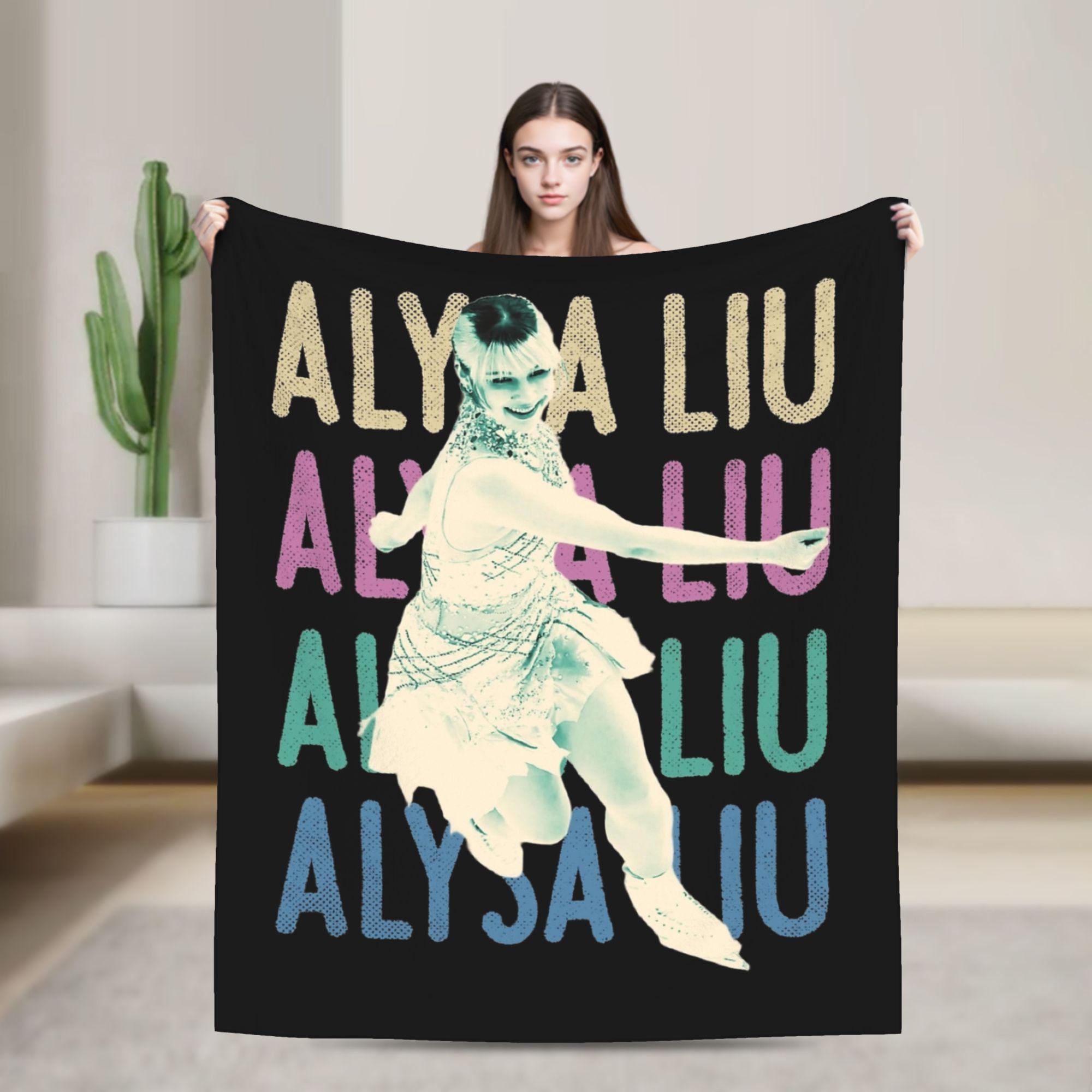 Alysa Liu Usa Womens Figure Skating Blanket Fleece Spring Autumn Lightweight Thin Throw Blankets Sofa Office Plush Thin Quilt 130x150cm