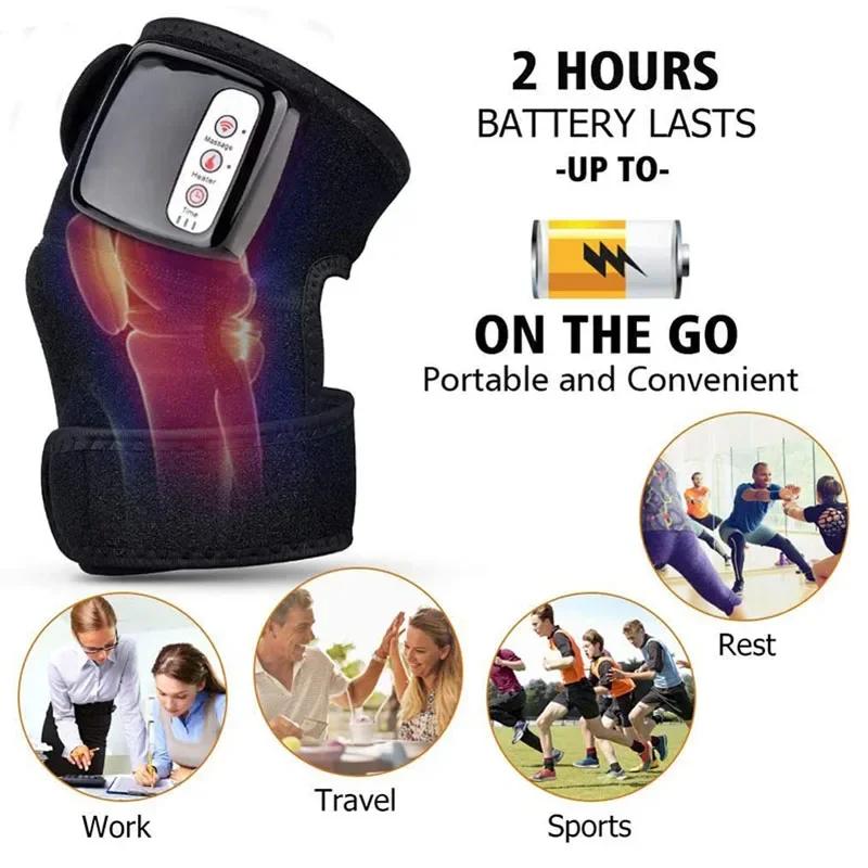 Knie-Massagegerät, elektrische Heizung, fernes Infrarot-Gelenk, Physiotherapie, Knie-Ellenbogen-Pad, Vibrationsmassage, Schmerzlinderung für Beingerät