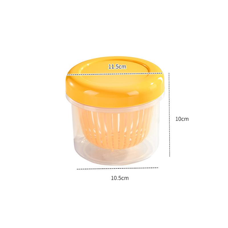Onion Storage Box Double Layer Sealed Preservation Box Plastic Fruit Vegetable Drainage Container Scallion Ginger Garlic Basket