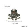 Trendy Cartoon Frog King Crown Brooch: Stylish Animal Enamel Pin Accessory