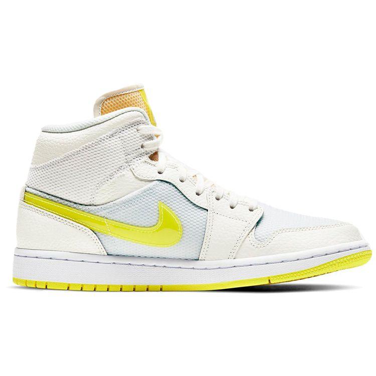 Air Jordan 1 Mid SE Voltage Yellow Women Sneakers White Sail Light-Voltage-Yellow-2 DB2822-107