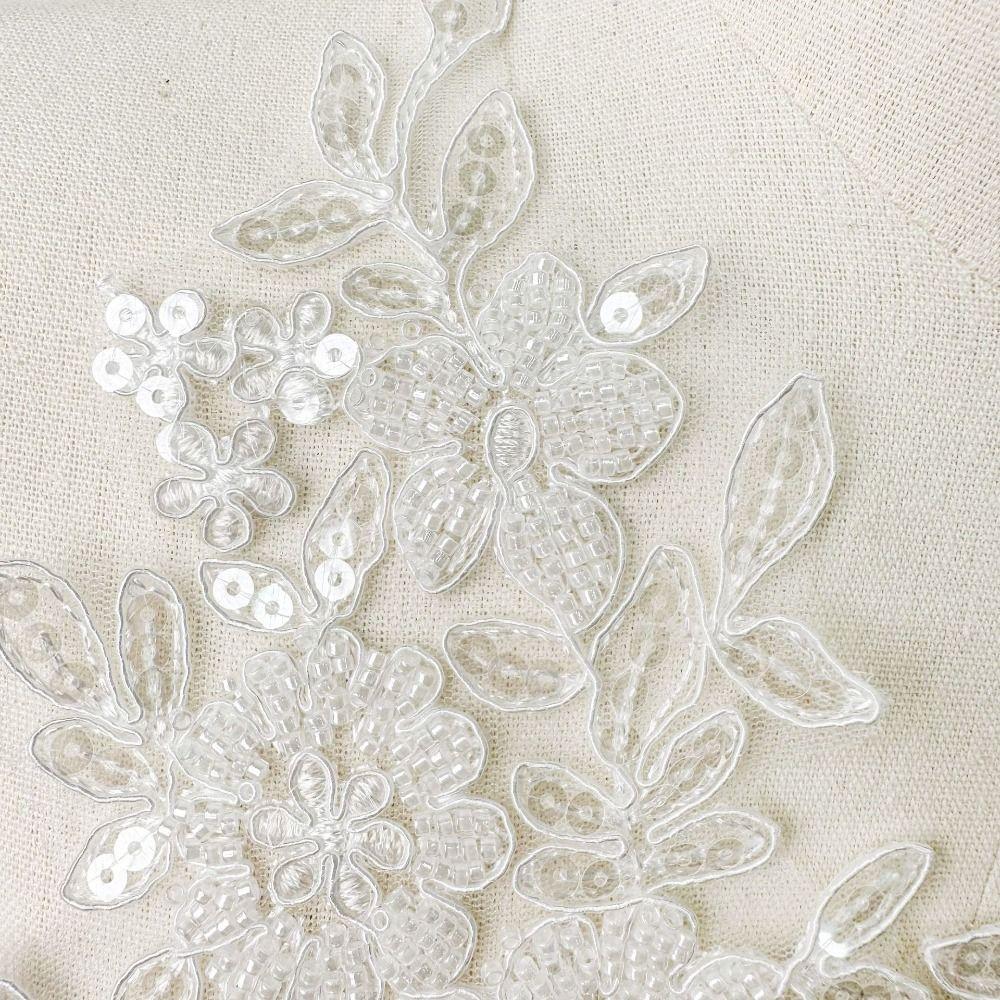 1 Pair Knitting Floral Flower Clothing Patch Clothing Appliqué  Clothing Decoration