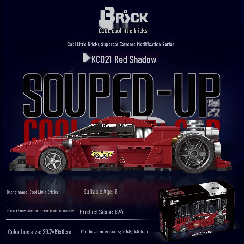 

Cool Mini Bricks Supercar KC019-022: Extreme Sports Car Racing Model Building Toy Gift