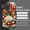 Tempered Glass Phone Case for IPhone 16 Pro Max 15 14 13 12 Mini 11 Pro XS XR 7 8 Plus Cover Merry Christmas Tree New Year Gifts