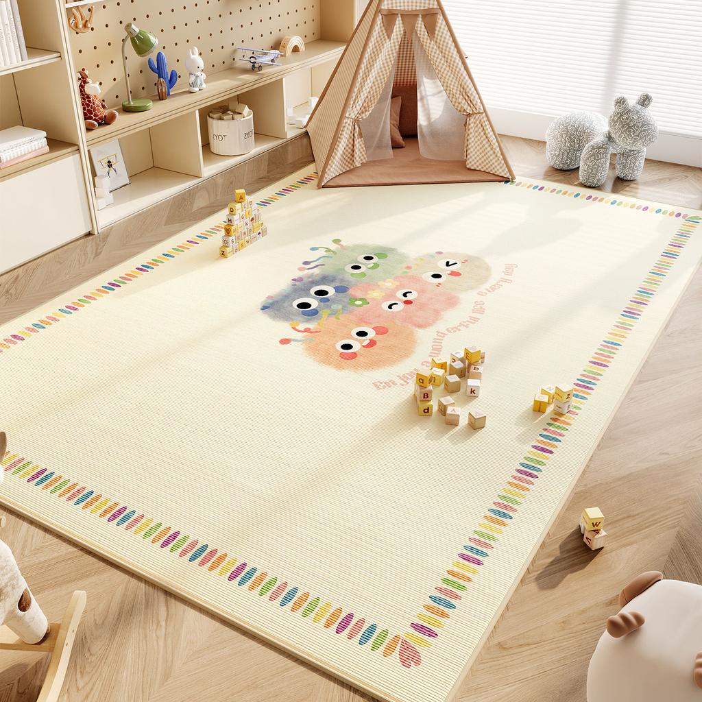 Cartoon Colored Carpets for Living Room Cute Anime Bedroom Decor Rug Soft Children's Room Carpet Home Non-slip Floor Mat Gift
