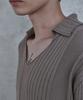 PARADIGMFILM [Ep.02] Fold-In Collar V-Neck Knit (Mocha Beige)