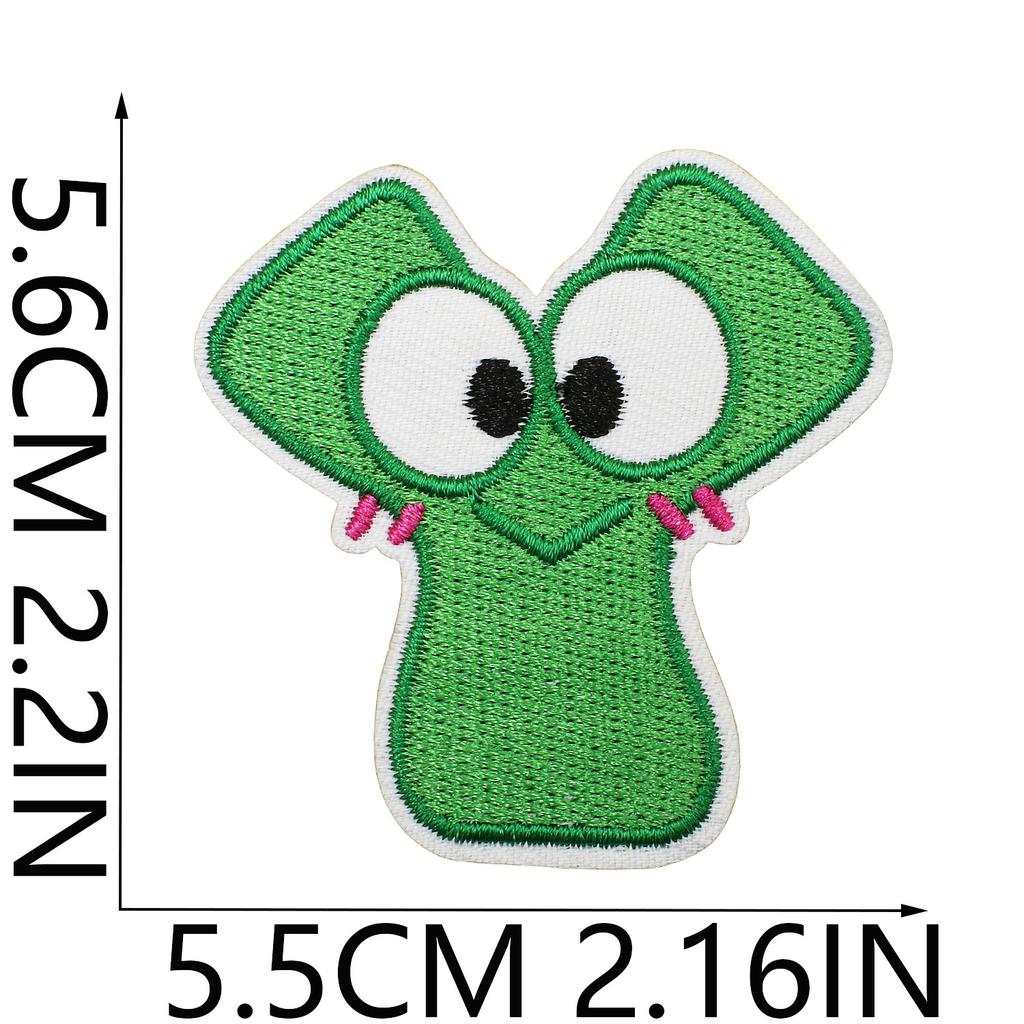 Animated Kitten Embroidery Cloth Sticker, Clothes Bag Decoration, Puppy Letter Computer Embroidery Label, English Letter Patch Sticker