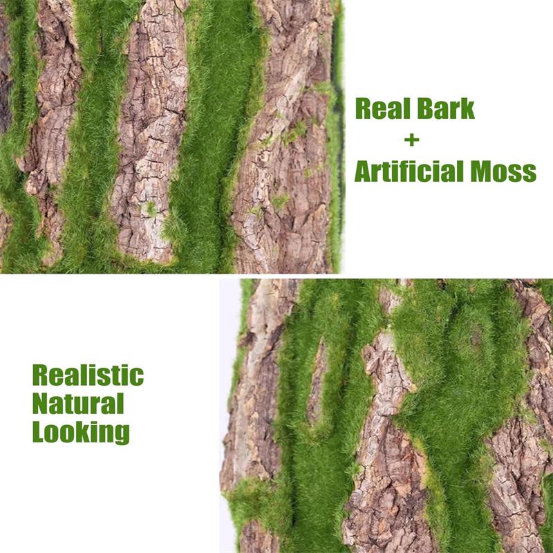 DIY Wall Decoration Green Plant Bark Artificial Bark Indoor Pipe Decoration Material Artificial Moss For Water Pipe Pillar Cover