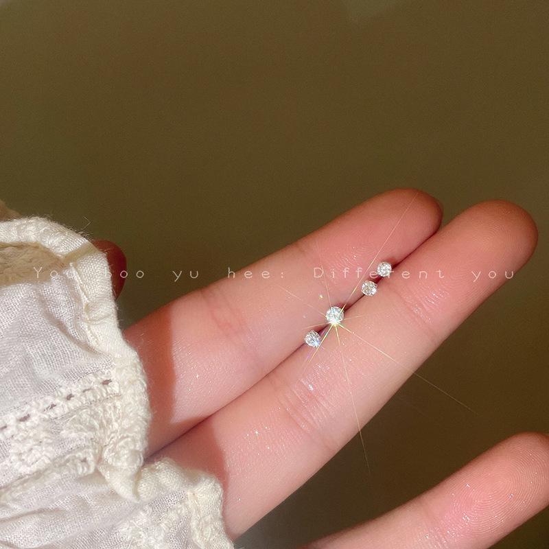 2024 S925 Sterling Silver Needle Stud Earrings for Women - Elegant High-End Style