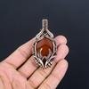 Carnelian 999 Copper Wire Wrapped Pendant, Handmade Gemstone Pendant Jewelry, Gifts For Wife Brand New Pendant