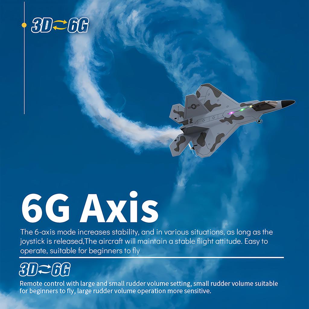 Fighter 2.4G Remote Control Aircraft Fixed Wing Glider Fall Resistant Foam Electric Model Aircraft Toy