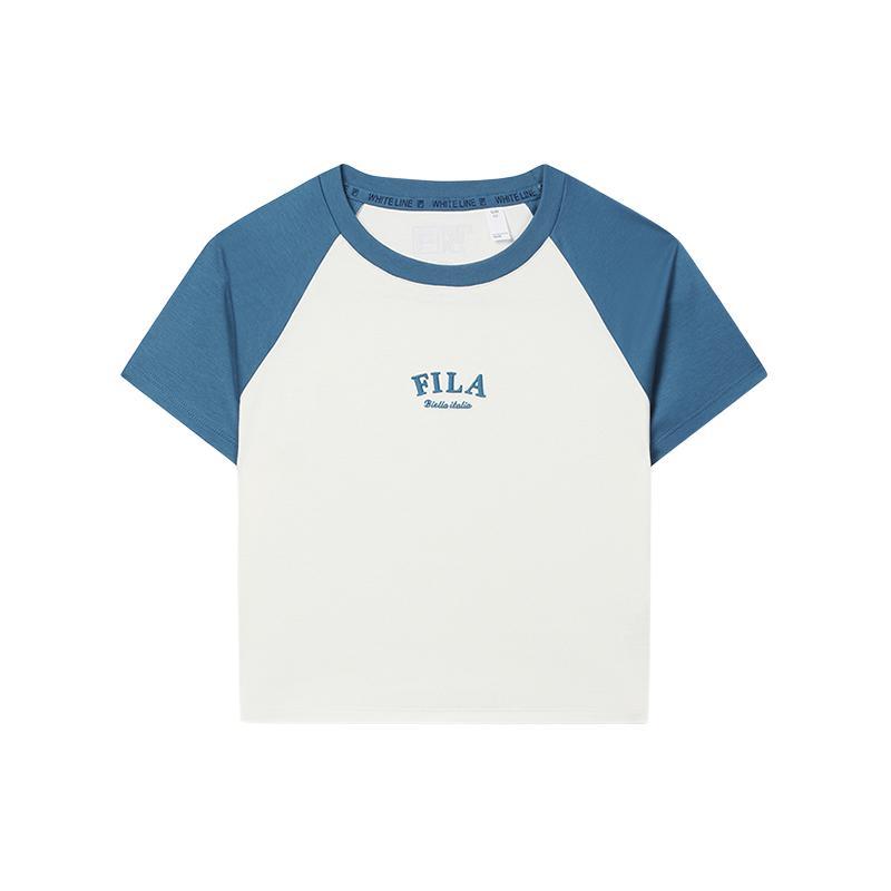 

New FILA Raglan Sleeve T Shirt Women s Light Ivory F51W429101F-IV M