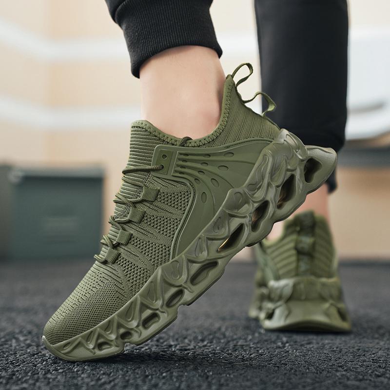 Yrzl Men'S Athletic Mesh Sneakers Lightweight Comfortable Running Shoes For Men Soft Sole Non Slip Casual Shoes Outdoor Walking