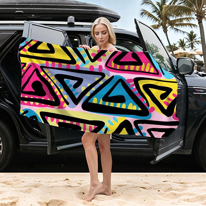 

Colorful Jellyfish Printed Beach Towel Quick Dry Polyester Bath Towel Artistic Sea Creature Sand Free Pool Towel for Road Trip W40*H60(CM)